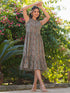 Multi Pure Cotton Paisley Printed A-line Dress